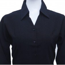 Imported Georgette Short Shirt - Black